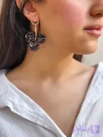 گوشواره آبرنگی ۳ گلبرگ