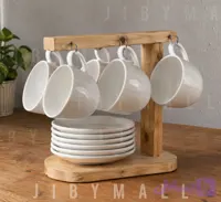 استند فنجان چوبی