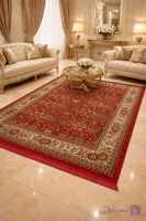 فرش افلاک زمینه زرشکی طرح سلطان آباد کد طرح 4101