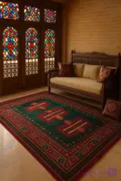 فرش طرح سنتی کد نقشه 4103 سبز