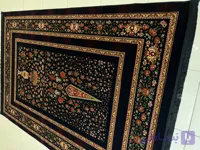 فرش ماشینی زمینه بژ طرح سرو کد 4120