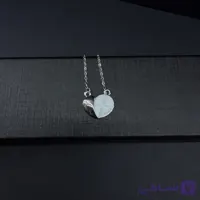 پلاک قلب سنگی نقره ای
