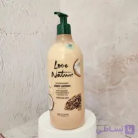 لوسیون بدن لاو نیچر حاوی کره کاکائو و روغن نارگیل