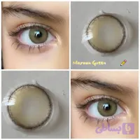 لنز رنگی چشم سبز زیتونی دور محو کد 5993