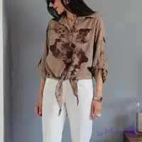 شومیز گره ای گلدار