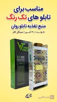 پاور اسلیم 5 ولت 40 آمپر 200W برند ویواتک برای تابلو های سینگل کالر (تک رنگ)