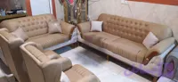مبل راحتی ست 7 نفره مدل پاریس با روکش پارچه و دارای 4 عدد کوسن