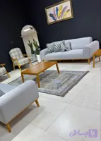 مبل راحتی مدل می نیمال ست 8 نفره با روکش پارچه و دارای 4 عدد کوسن