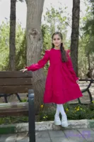 پیراهن دخترانه جنس لینن مدل سایه