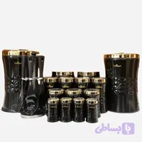 سرویس آشپزخانه ۲۲ پارچه یونیک (Unique) کد ۴۶۰۲ - رنگ مشکی طلایی