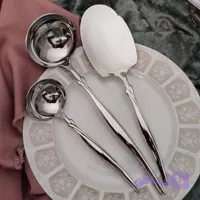 سرویس قاشق و چنگال ۳۰ نفره ۱۴۳ پارچه اس جی (SG) مدل لوکس - استیل ۴ میل