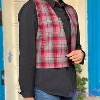 جلیقه چهارخانه کشمیر
