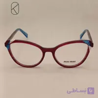 عینک طبی زنانه کائوچویی برند miu miu مدل ویفر کت کد Xl601952