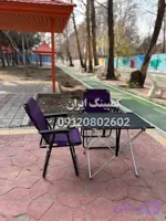 ست میز و صندلی تاشو پلاس ۲ نفره تمام فوم با تحمل وزن ۱۶۰ کیلوگرم
