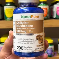 کپسول گیاهی عصاره قارچ شیتاکه 900 میلی‌گرم نوساپیور 200 عددی (100 سروینگ) | NusaPure Shiitake Mushroom 900mg 200 Veg Caps