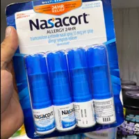 اسپری بینی ضد آلرژی 24 ساعته نازاکورت پک 4 عددی (480 پاف) | Nasacort Allergy 24HR Nasal Spray 4 Pack (4x120 Sprays)