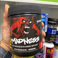 پودر پمپ قبل از تمرین مدنس ناترند 270 گرم (30 سروینگ) | Nutrend Madness Pre-Workout 270g