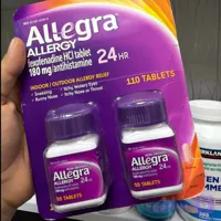 قرص ضد حساسیت 24 ساعته آلگرا 180 میلی‌گرم پک دوقلو 110 عددی (2×55) | Allegra Allergy 24HR 180mg 110 Tablets