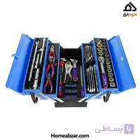 جعبه ابزار ۹۳ پارچه با ۵ محفظه ورک پرو مدل WP209035