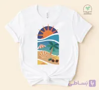برچسب حرارتی لباس (پچ) طرح ساحل 1