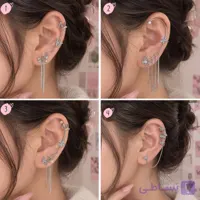 گوشواره پشت گوشی پروانه‌ای
