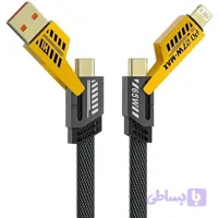 کابل شارژ 4 کاره Flat Wire 4in1 فست شارژ 65 وات