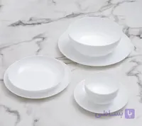 سرویس غذاخوری ۶ نفره اپال ۲۶ پارچه سفید ساده