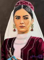 تابلو نقاشی، تابلو نقاشی میکس مدیا طرح پرتره