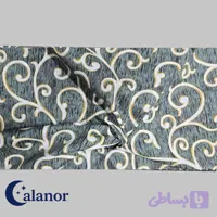 پارچه ملحفه‌ای طرح بته‌جقه سرمه‌ای