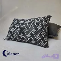 روبالشتی مخمل برجسته سه بعدی زغالی + جفتی