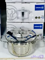 قابلمه استیل کرکماز مدل Astra، کفه دوجداره، پایه Solar Base، مناسب اجاق گاز و اجاق القایی سایز 22