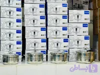 قابلمه استیل کرکماز مدل Astra، کفه دوجداره، پایه Solar Base، مناسب اجاق گاز و اجاق القایی سایز 26