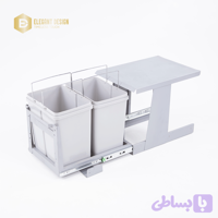 سطل زباله دو مخزن بزرگ درب بازشو آدلان مدل هانا کد 832