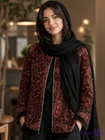 کت مخمل سوزن دوزی طرح فاخر – تک نسخه، دوخت مزونی | گالری نخل