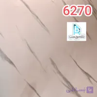 برچسب کابینت طرح سنگ هایگلاس کد 6270 ضخیم سفید رگه طوسی