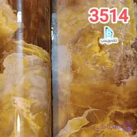 برچسب کابینت طرح سنگ هایگلاس کد 3514قهوه ای عسلی