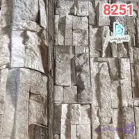 برچسب طرح آجری پفکی کد 8251 طوسی فوق برجسته