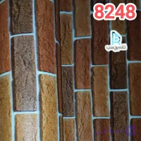 برچسب کابینت طرح آجری پفکی کد 8248 قرمز آجری