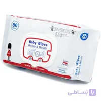 دستمال مرطوب 80 عددی بیبی سیل Babisil Baby Wipes Hand & Mouth