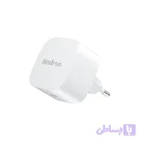 شارژر دیواری 25 وات هادرون مدل C1011 با اتصال به پریز دوشاخه و تکنولوژی شارژ سریع USB PD 1.0، دارای درگاه خروجی USB Type-C