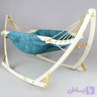 گهواره ننو بانوج سنتی پایه تمام چوبی