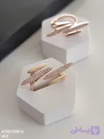 انگشتر خطی نگین دار ژوپینگ (کد RSWW8)