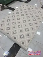 فرش پینترستی کرم بافت لوپ