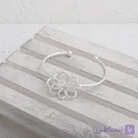دستبند استیل گل دوتایی
