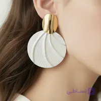 گوشواره گرد صدفی