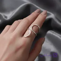 انگشتر مینیمال دو هلال