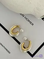 گوشواره مرواریدی نیم دایره