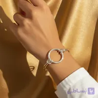 دستبند بنگل مینیمال دونات استیل