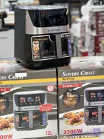 سرخ‌کن بدون روغن سیلور کریست  SC-6090 | طعم واقعی با تا ۸۰٪ چربی کمتر، ظرفیت ۱۲ لیتر و کنترل لمسی LCD