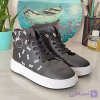 کفش کتونی نیم ساق دخترانه مدل hello kitty سایز ۳۰ تا ۳۴